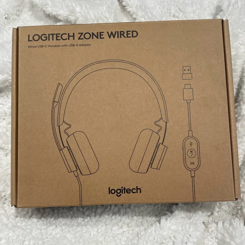 Logitech Zone Wired‎ Headset, with advanced noise-canceling mic technology